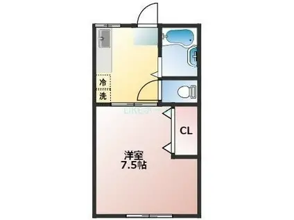 メゾンソフィー(1K/2階)の間取り写真