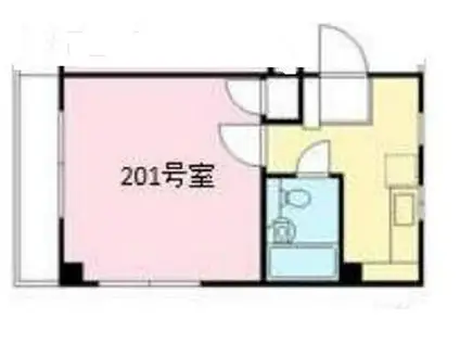 サンライト堀越(1K/2階)の間取り写真