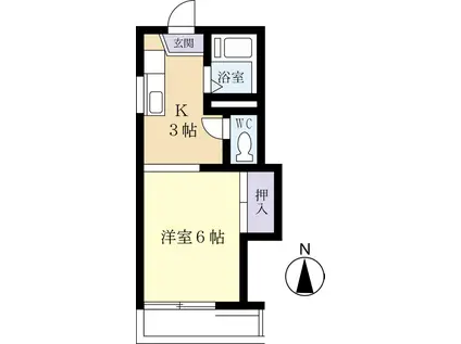 メゾン・ド・吾妻(1DK/2階)の間取り写真