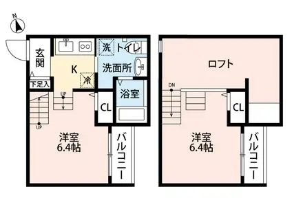 ガーデンプリッツ(1K/1階)の間取り写真