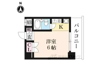 エリッツ10(1K/7階)の間取り写真