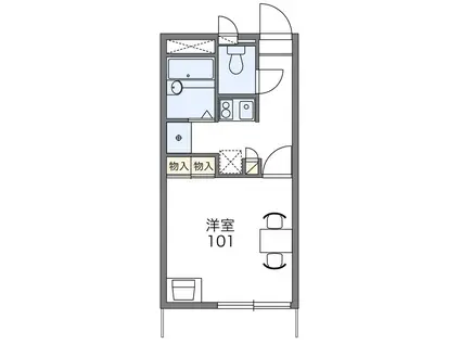 レオパレス市川屋II(1K/1階)の間取り写真