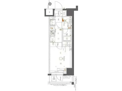 AZEST四つ木(1K/3階)の間取り写真