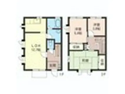  パークサイド・ヴィラ(3LDK/1階)の間取り写真