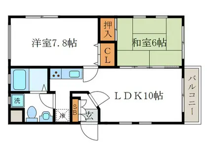 アントレデウブリーズ(2LDK/2階)の間取り写真