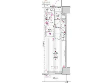 ガーラ新横浜グランドステージ(1K/10階)の間取り写真