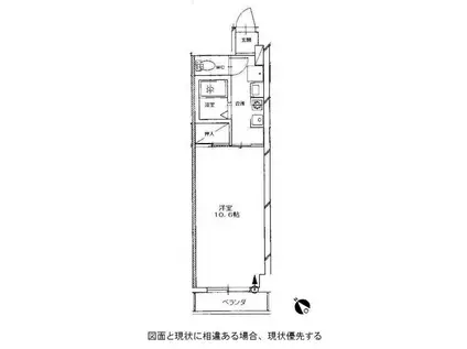 スクエア吉浦(1K/3階)の間取り写真
