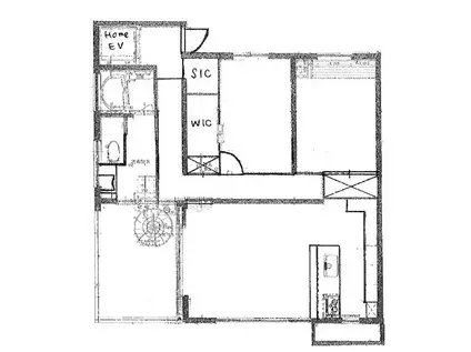サン ウッズ湘南(2LDK/3階)の間取り写真