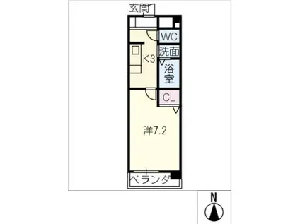 エクセレント21(1K/3階)の間取り写真