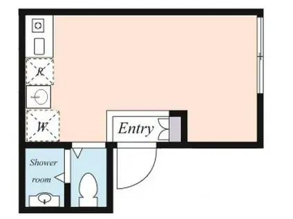 ケリーズコーブ(ワンルーム/1階)の間取り写真
