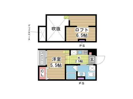 ポートレジデンス海運町(1K/1階)の間取り写真