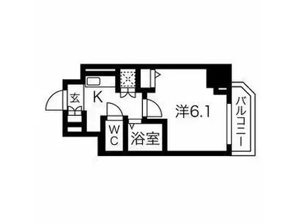 スパシエスタイル住吉(1K/2階)の間取り写真