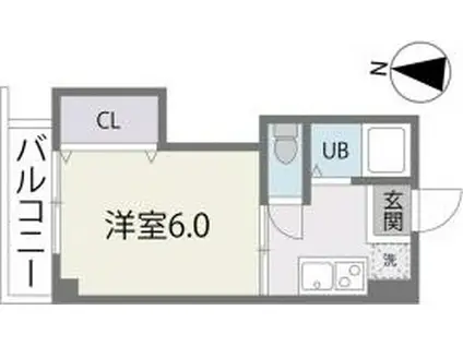 メゾン・ド・ウエスト(1K/1階)の間取り写真