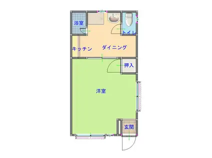 ありえす木場(1DK/1階)の間取り写真