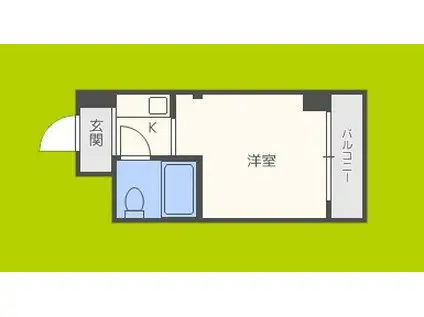 アンヘルム野田(ワンルーム/3階)の間取り写真