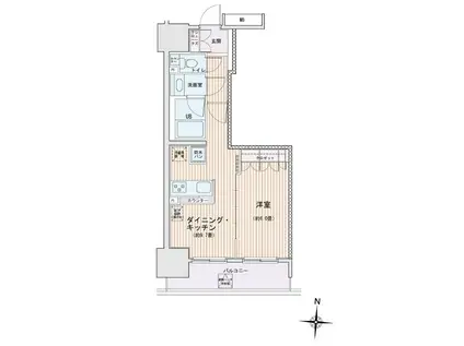 エスティメゾン錦糸町2エスティメゾン錦糸町II(1LDK/9階)の間取り写真
