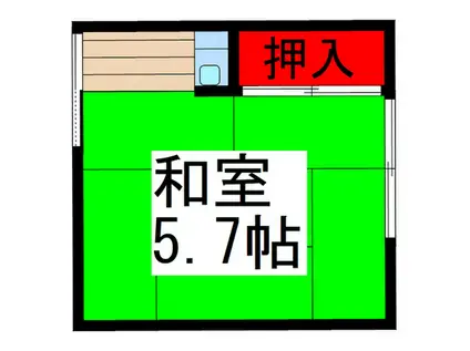 菅原荘(ワンルーム/2階)の間取り写真