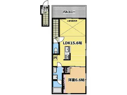 BRILLIANT JO-1(1LDK/2階)の間取り写真