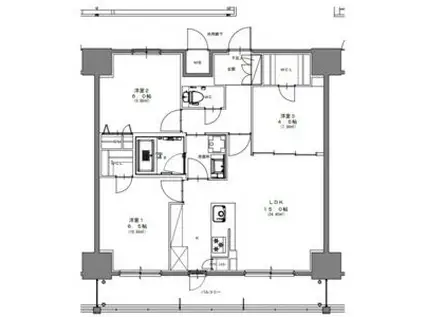 S-RESIDENCE高岳ARDENT(3LDK/9階)の間取り写真