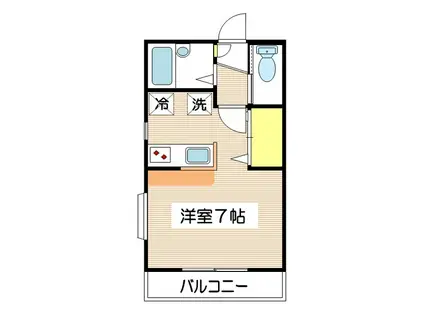 リックM&K(1K/2階)の間取り写真