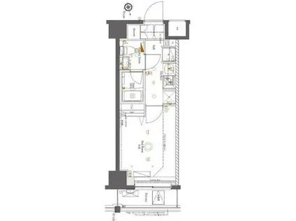 AZEST四つ木(1K/2階)の間取り写真