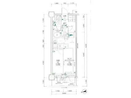 パレステージ鷺宮(1LDK/2階)の間取り写真