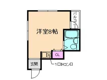 アルテミス三陽(1DK/2階)の間取り写真