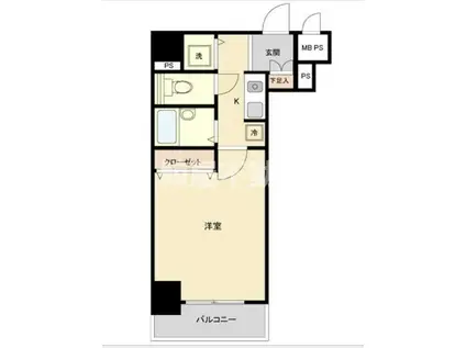 ドルチェ銀座東・壱番館(1K/4階)の間取り写真