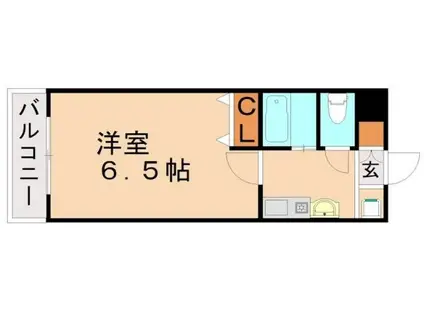 ロイヤルコート産業医大前(1K/4階)の間取り写真