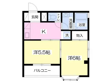 ブランクレスト(2K/3階)の間取り写真