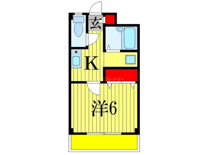 フォンテーヌ1番館(1K/1階)の間取り写真