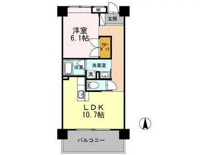 I・T・R(1LDK/2階)の間取り写真