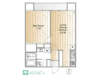 ARENA(1LDK/2階)の間取り写真