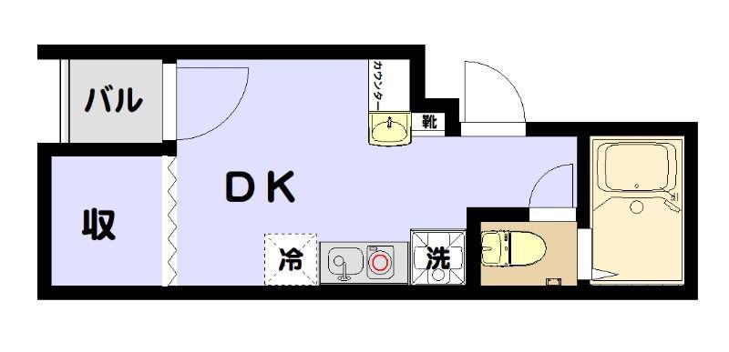 アールヒルズ日本橋(ワンルーム/4階)の間取り写真