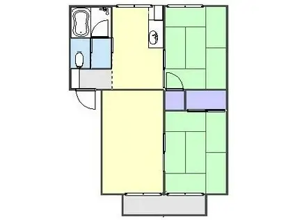 レリアンス(3K/2階)の間取り写真
