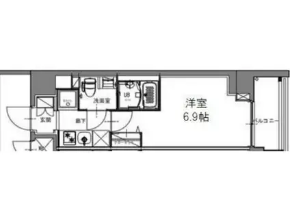 エスレジデンス横濱吉野町(1K/8階)の間取り写真