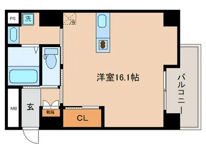 OZ CASA(ワンルーム/8階)の間取り写真