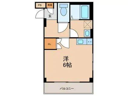 L′DEAL成増I(ワンルーム/1階)の間取り写真