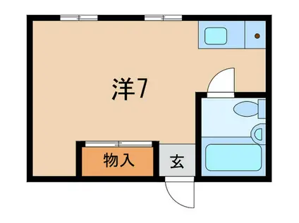 カッシーナ甲子園(ワンルーム/2階)の間取り写真