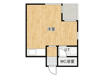 レバンガ桜川AP(ワンルーム/2階)の間取り写真