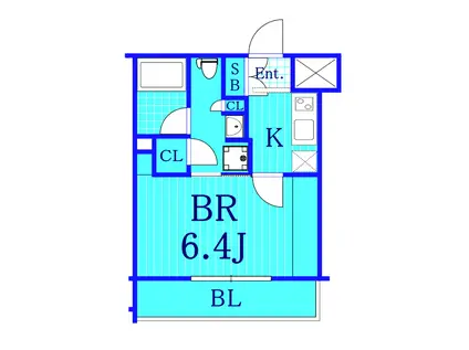 シーネクス東神奈川(1K/2階)の間取り写真