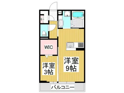 コンフォーティア白板D-ROOM(1LDK/3階)の間取り写真