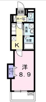 リヴィエールプラス(1K/3階)の間取り写真