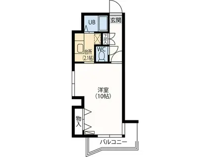 藤井ビル北17条II(1K/6階)の間取り写真
