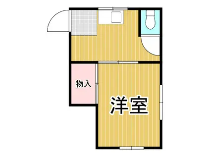 昇幸ハイツ(1K/4階)の間取り写真