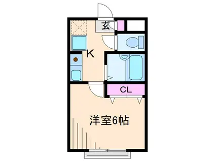 スペースY(1K/1階)の間取り写真