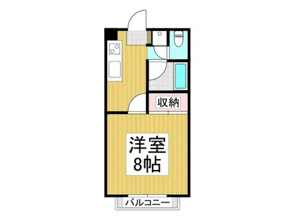 保屋野ハイツ(1K/1階)の間取り写真