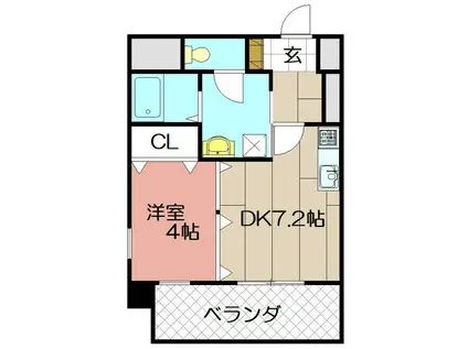 レクオス朋(1DK/6階)の間取り写真