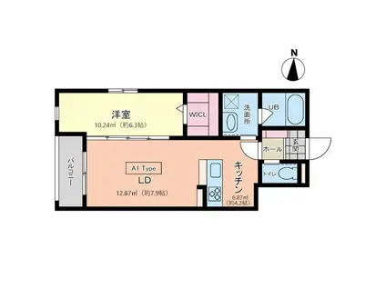 GRAVITY FUJIEDA EKINANDORI(1LDK/3階)の間取り写真