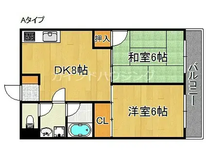 RINON新家A棟D棟(2LDK/2階)の間取り写真
